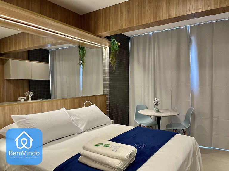 Estadia Perfeita: Estúdio Novo e Equipado Na Barra