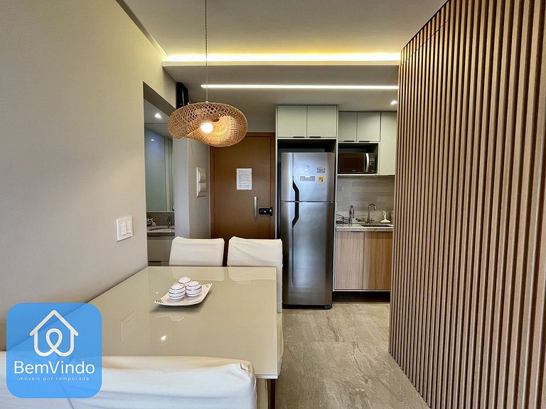 Apartamento Completo: 02 Quartos no Smart Orla