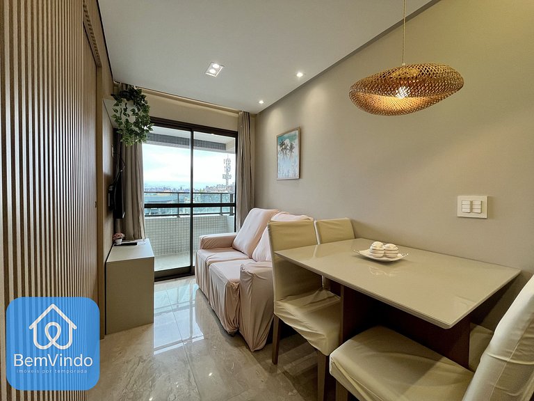 Apartamento Completo: 02 Quartos no Smart Orla