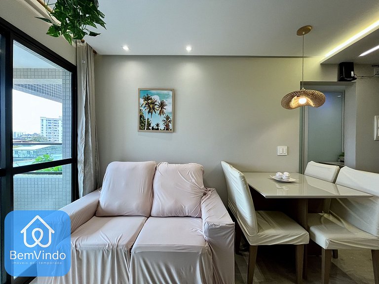 Apartamento Completo: 02 Quartos no Smart Orla