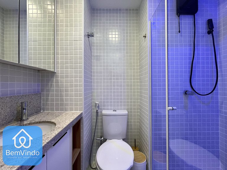 Apartamento Completo: 02 Quartos no Smart Orla