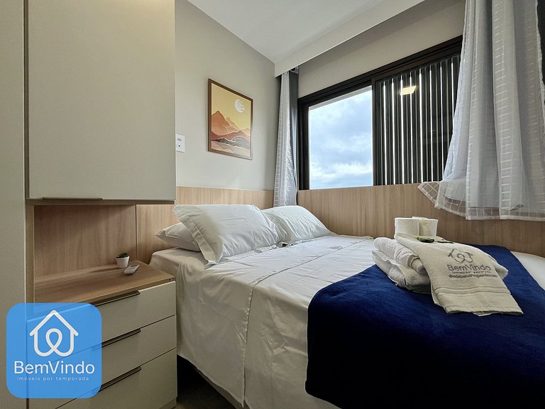 Apartamento Completo: 02 Quartos no Smart Orla