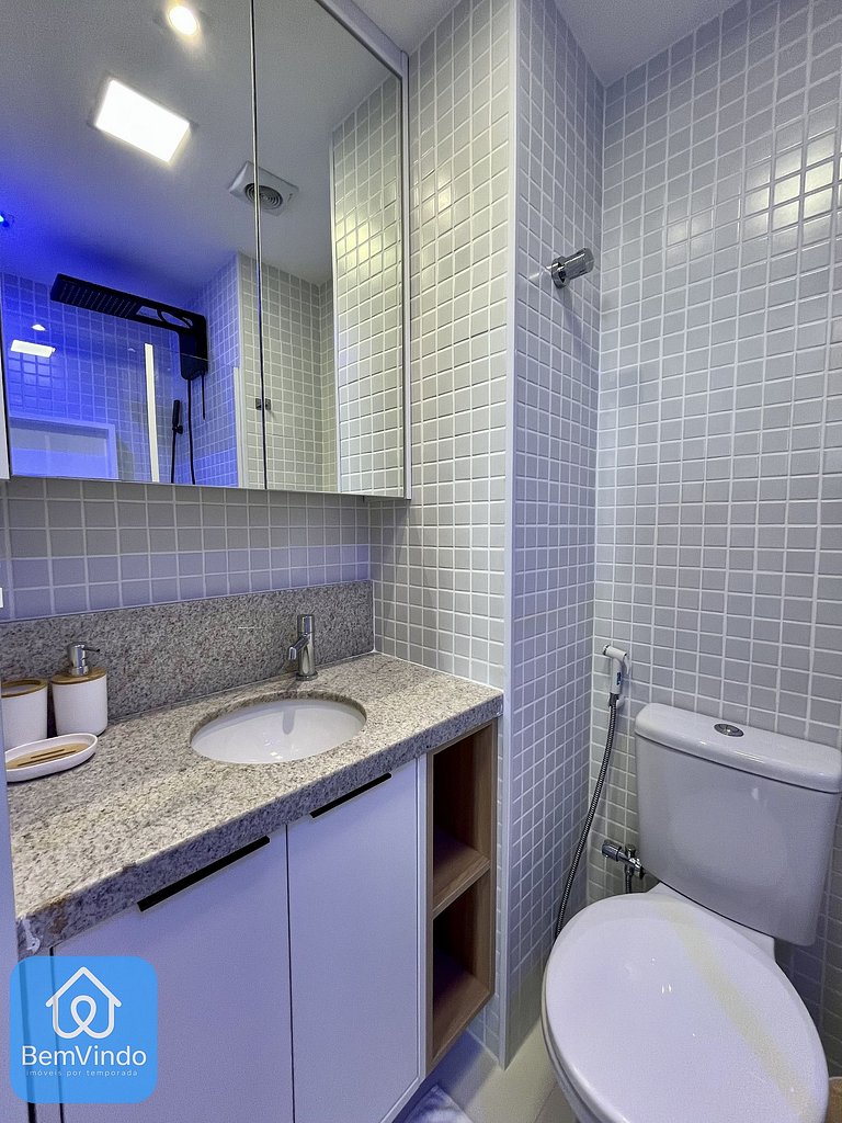 Apartamento Completo: 02 Quartos no Smart Orla