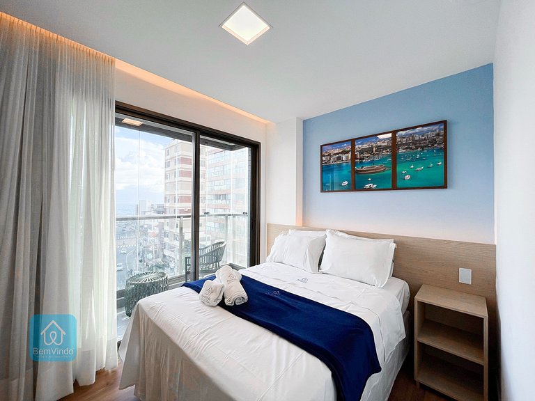 Apartamento Completo com Varanda Na Barra