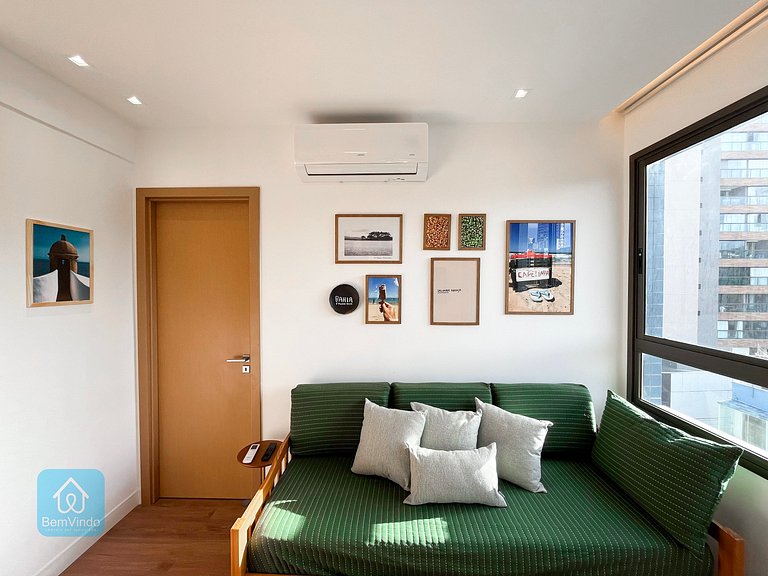 Apartamento Completo com Varanda Na Barra