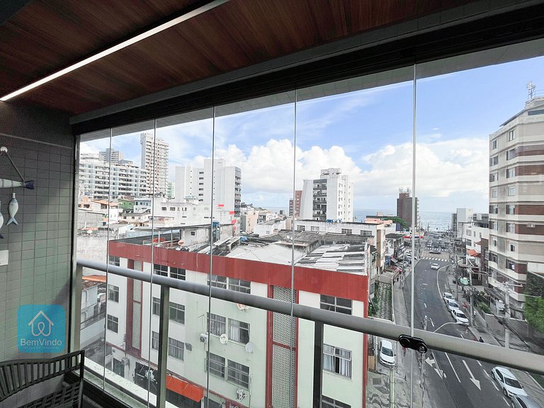 Apartamento Completo com Varanda Na Barra