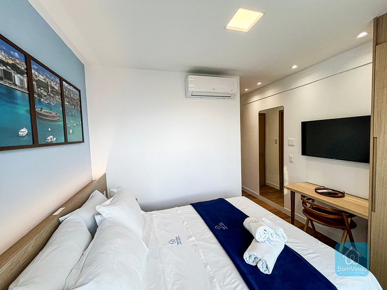 Apartamento Completo com Varanda Na Barra