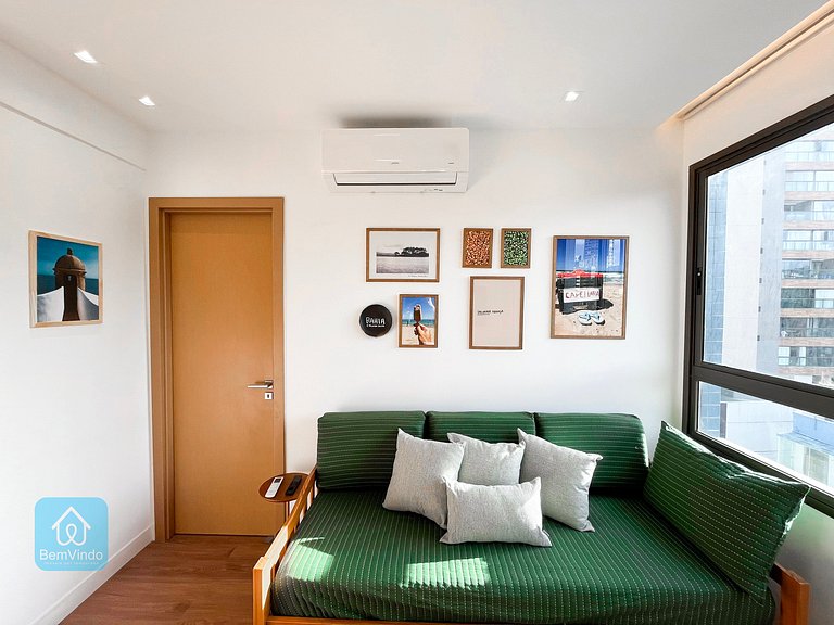 Apartamento Completo com Varanda Na Barra