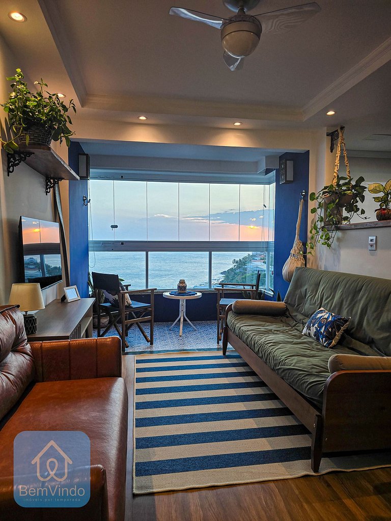 Apartamento Com Linda Vista Mar