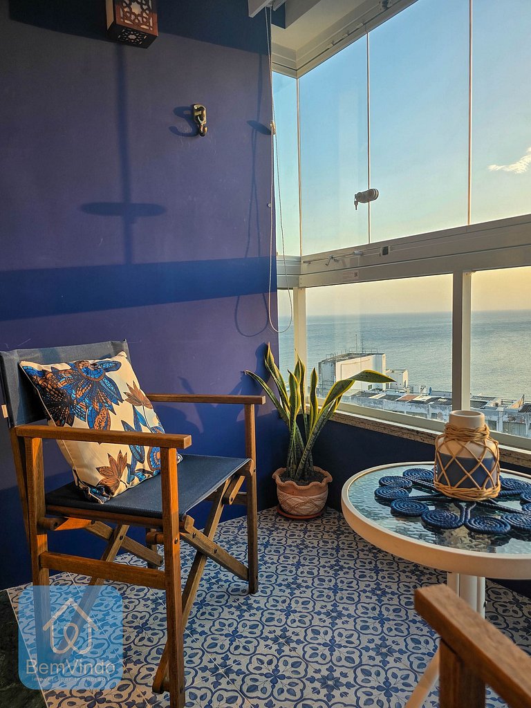 Apartamento Com Linda Vista Mar