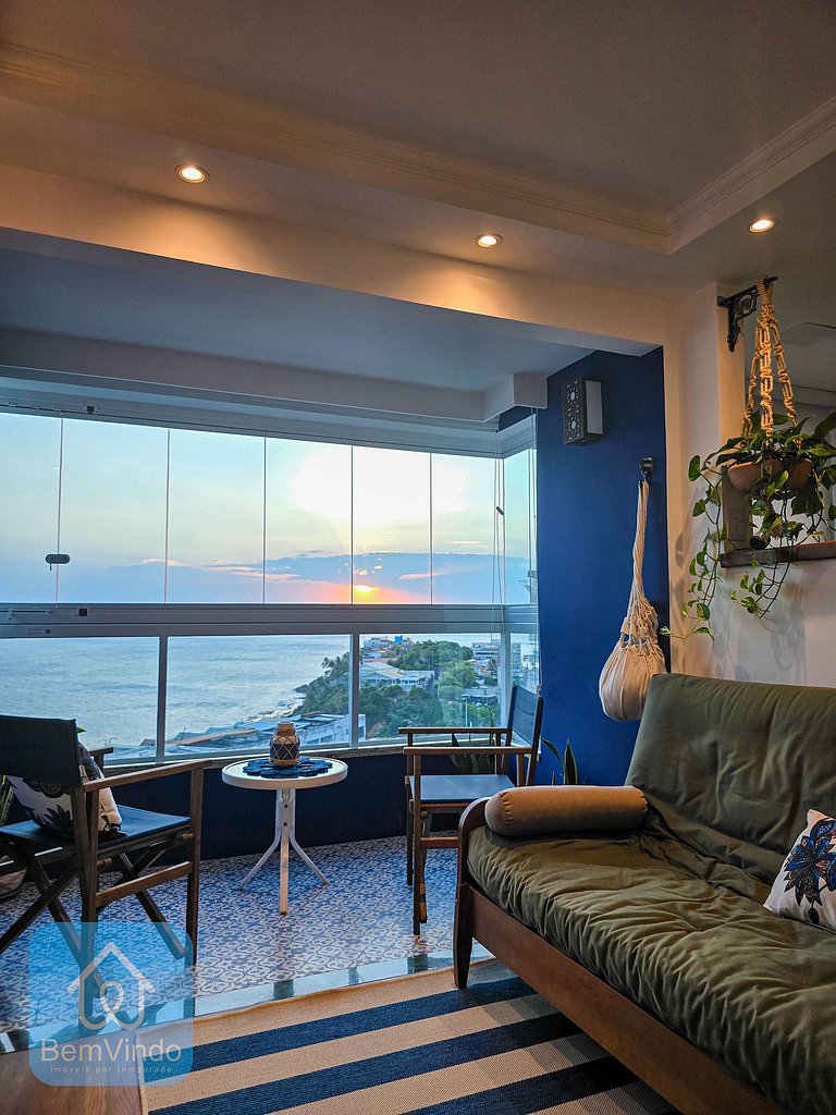 Apartamento Com Linda Vista Mar