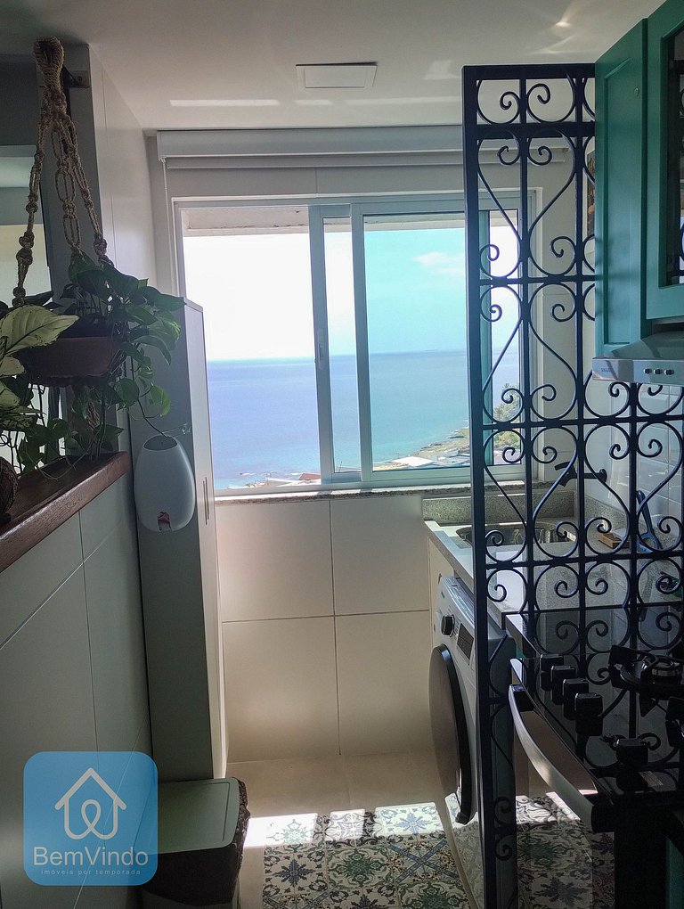 Apartamento Com Linda Vista Mar