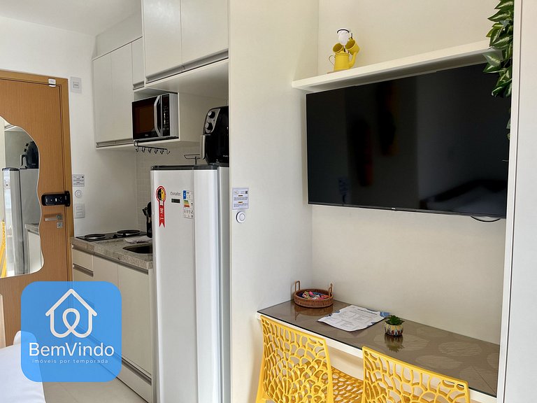 Estúdio Aconchegante com Vista Mar