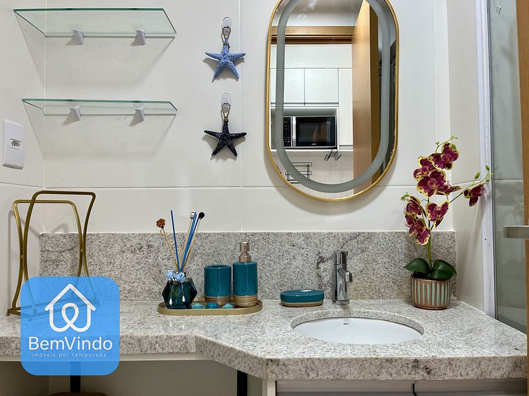 Estúdio Aconchegante com Vista Mar