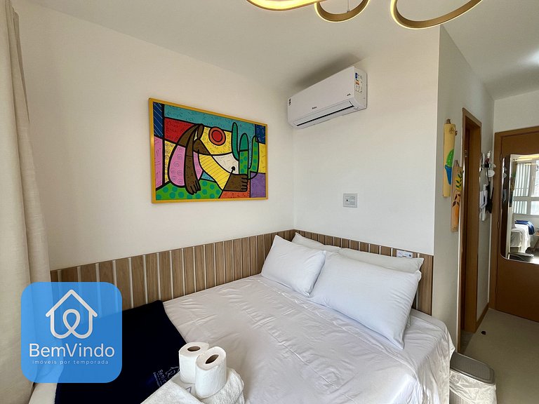 Estúdio Aconchegante com Vista Mar