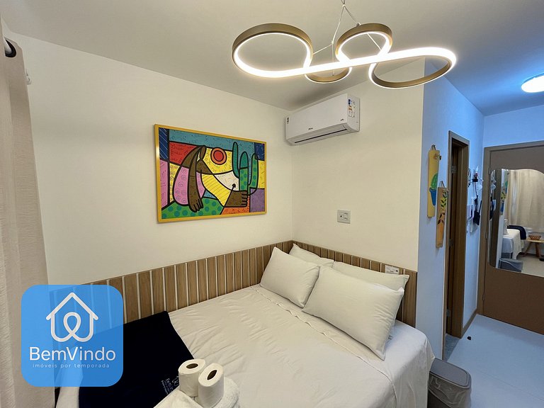 Estúdio Aconchegante com Vista Mar