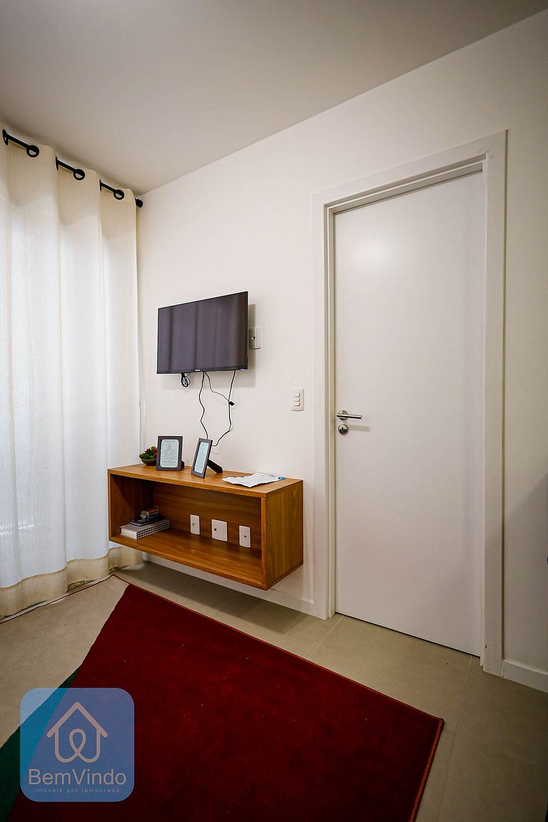 Quarto e Sala Aconchegante no Barra Conceito