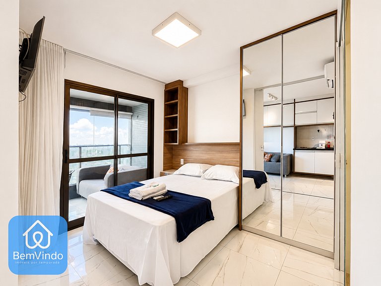 Apartamento Lindo com Varanda na Barra