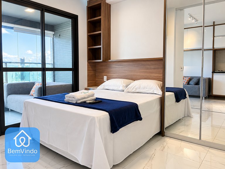 Apartamento Lindo com Varanda na Barra